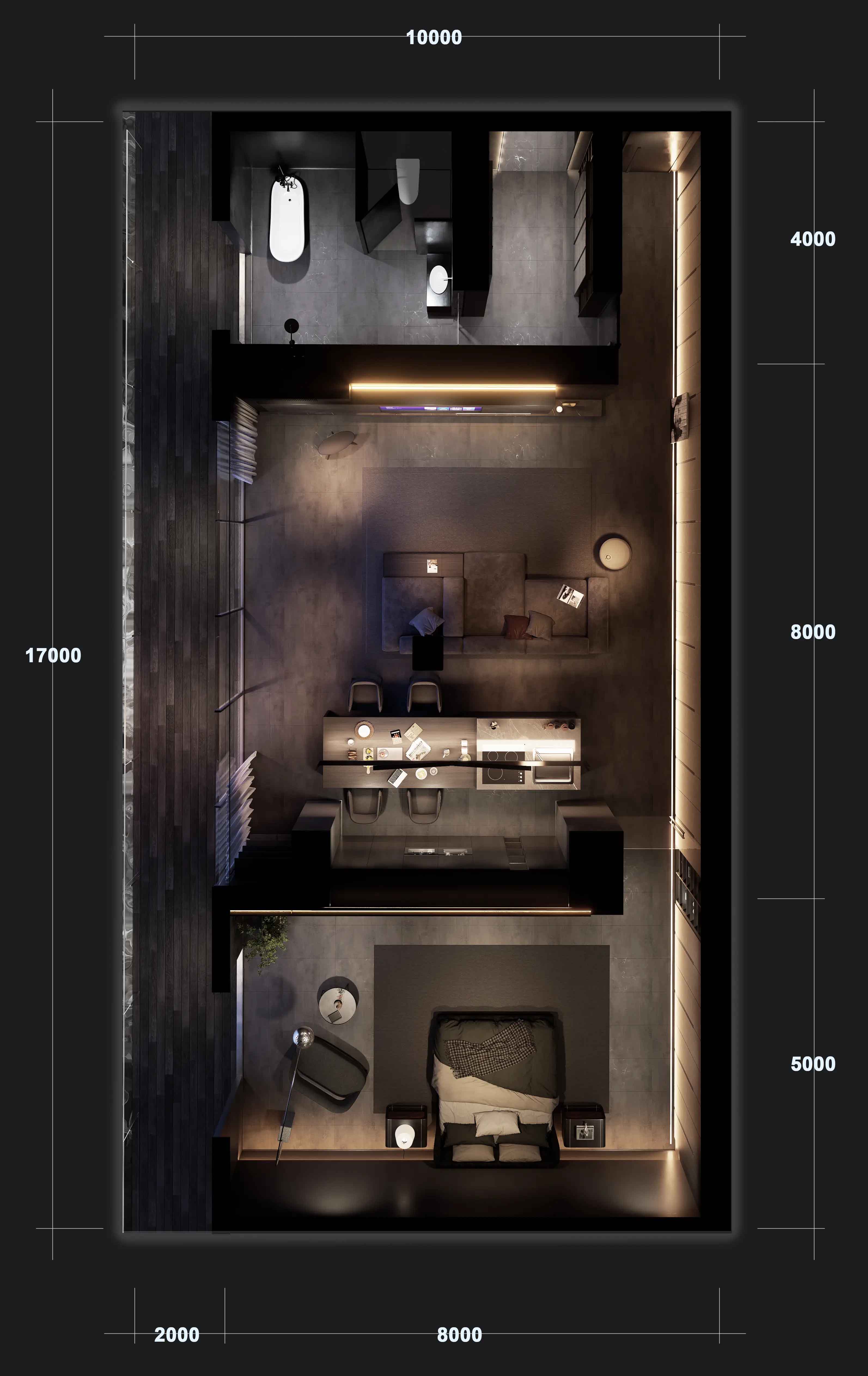 Floor plan with viewpoints